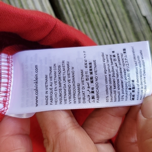 Calvin Klein Mens Classic Quarter Zip Pullover NWT  red Large - Picture 5 of 6